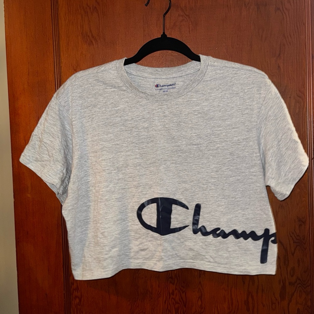 Cropped Champion Heather Gray Athletic Tee